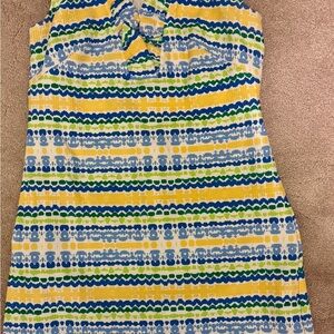 Vince Camuto Colorful Striped Sleeveless Dress
